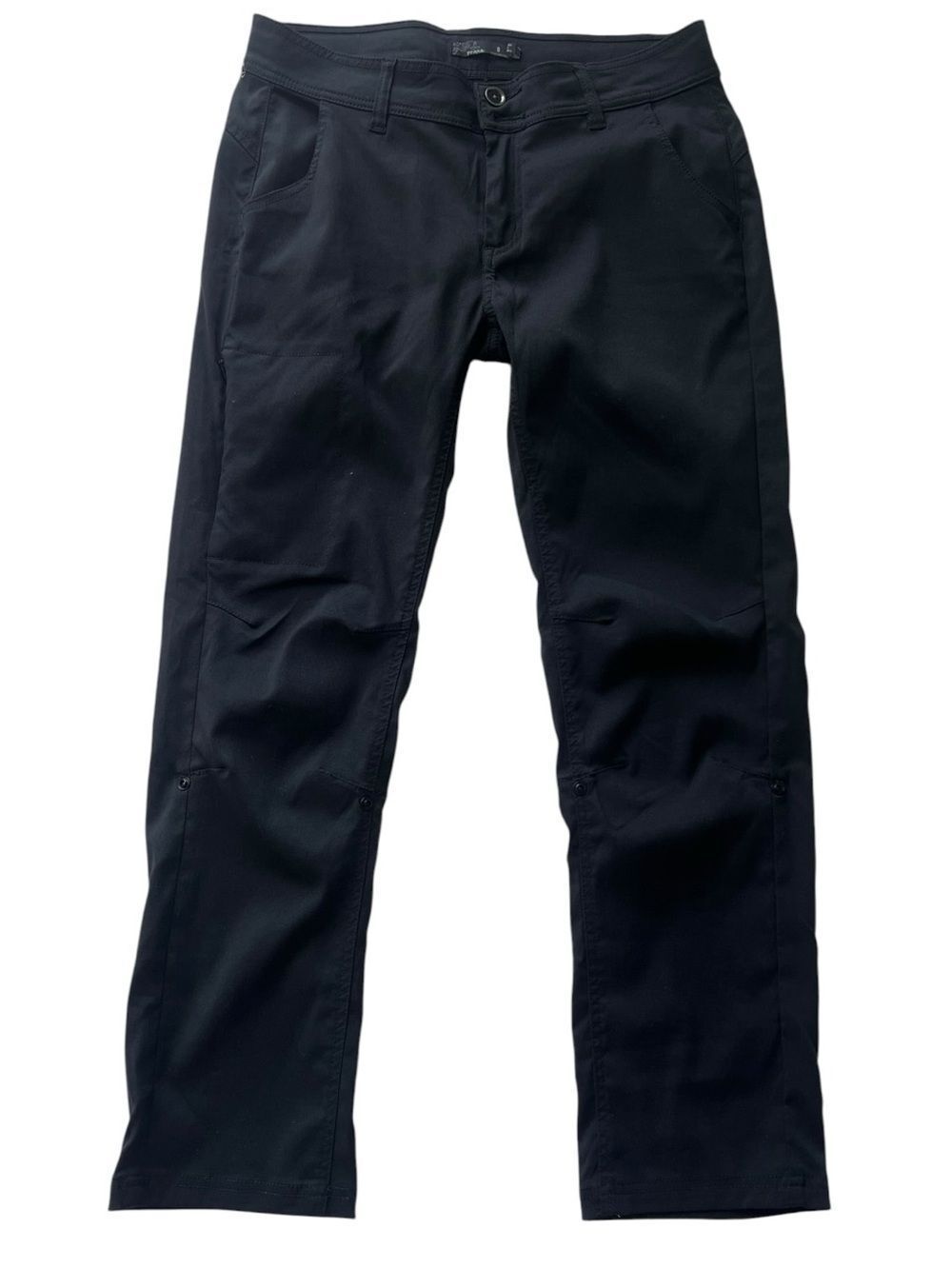prAna Black Cargo Utility Hiking Outdoor Stretch Nylon Gorpcore Roll Tab Pants 8
